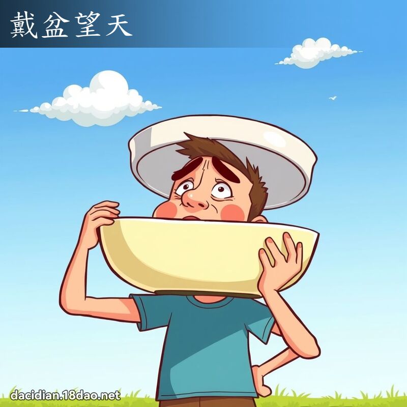 戴盆望天 - 国语大辞典配图