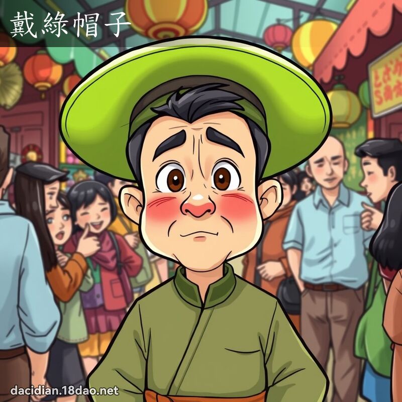 戴綠帽子 - 國語大辭典配圖