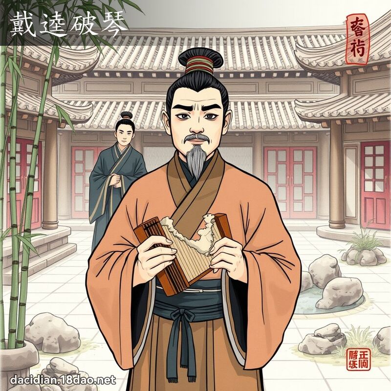 戴逵破琴 - 国语大辞典配图