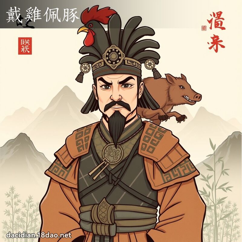 戴雞佩豚 - 國語大辭典配圖