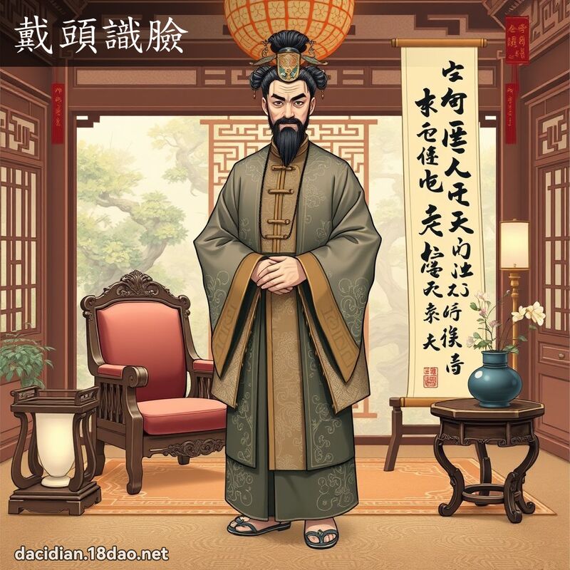 戴頭識臉 - 國語大辭典配圖
