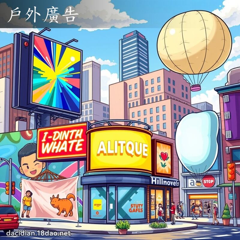 戶外廣告 - 國語大辭典配圖