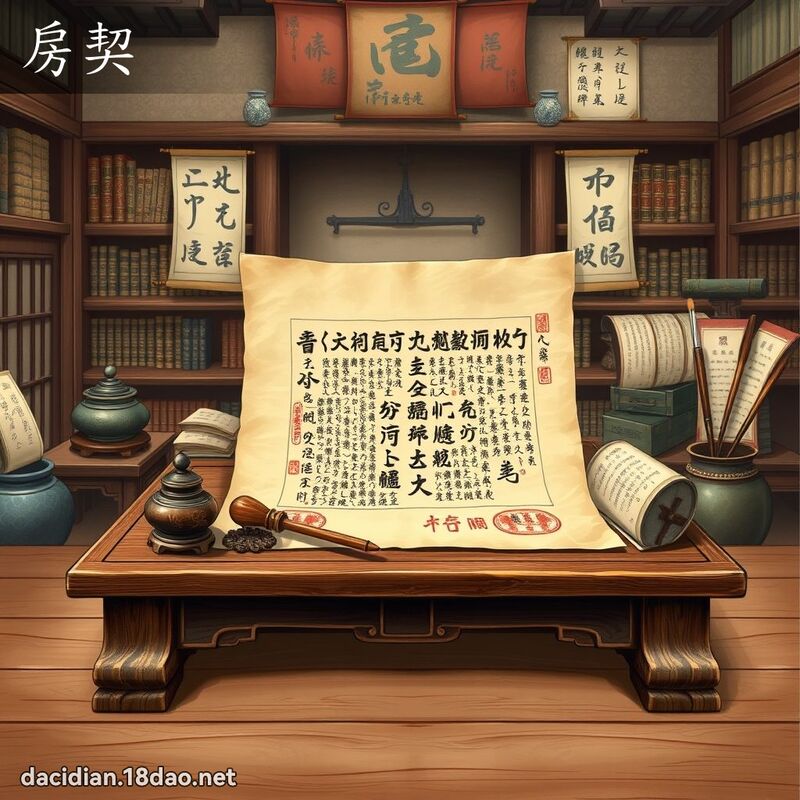 房契 - 國語大辭典配圖