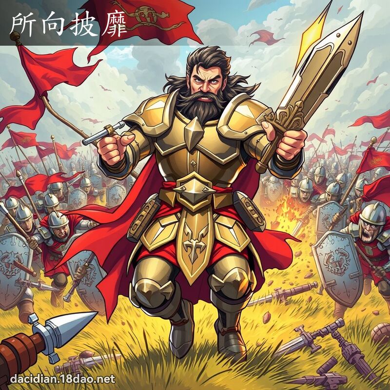 所向披靡 - 國語大辭典配圖