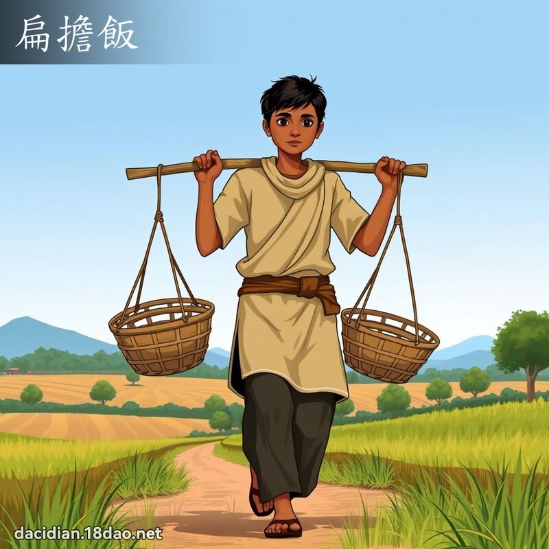 扁擔飯 - 國語大辭典配圖