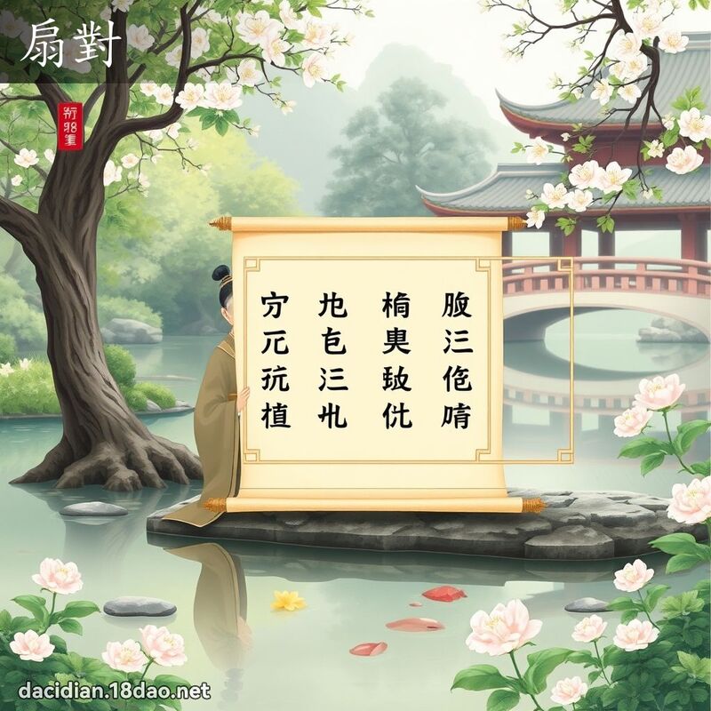 扇對 - 國語大辭典配圖