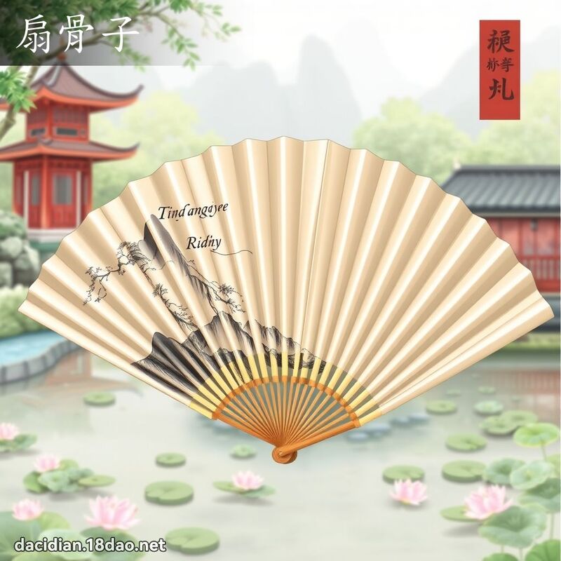 扇骨子 - 國語大辭典配圖