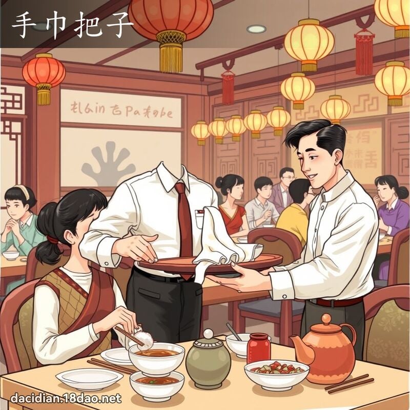 手巾把子 - 国语大辞典配图