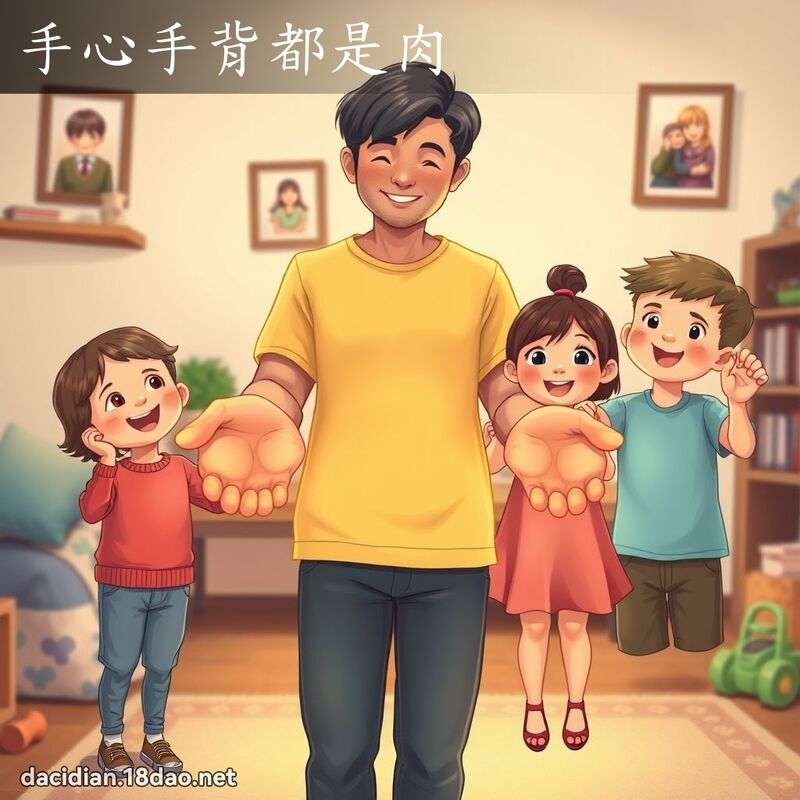 手心手背都是肉 - 國語大辭典配圖