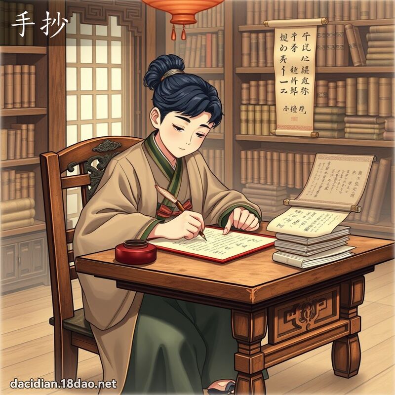 手抄 - 国语大辞典配图