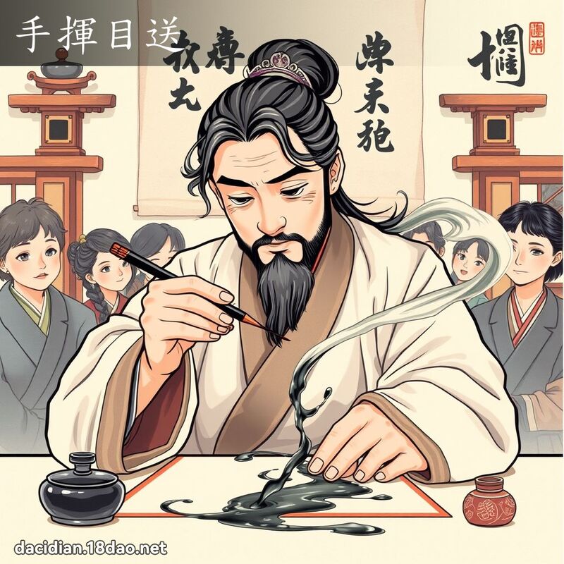 手揮目送 - 國語大辭典配圖