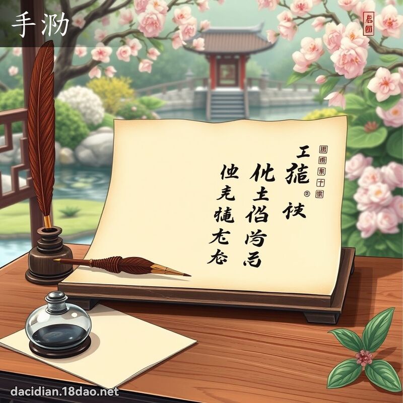 手泐 - 國語大辭典配圖