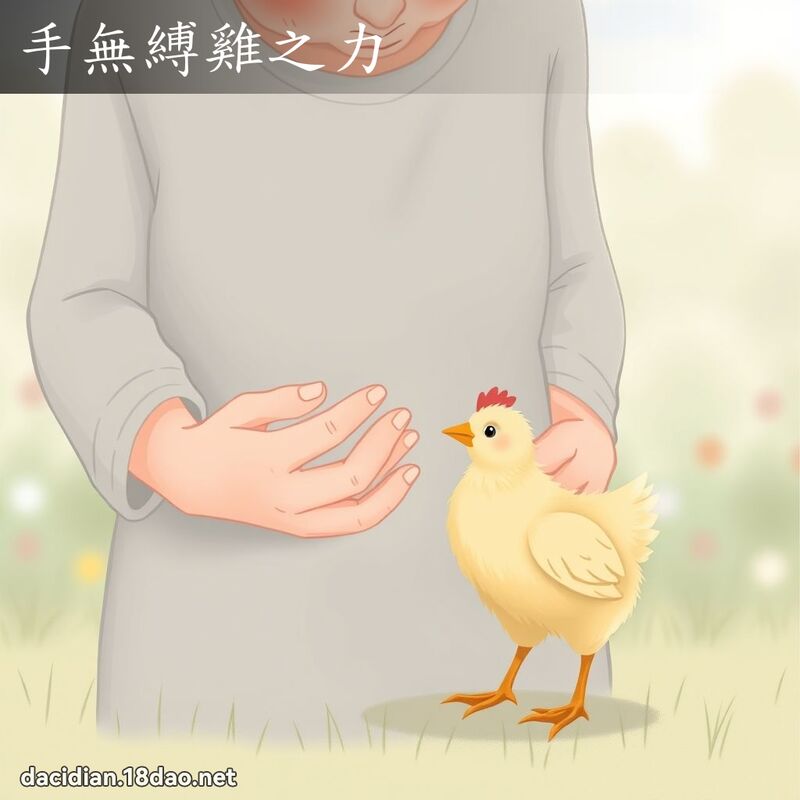 手无缚鸡之力 - 国语大辞典配图