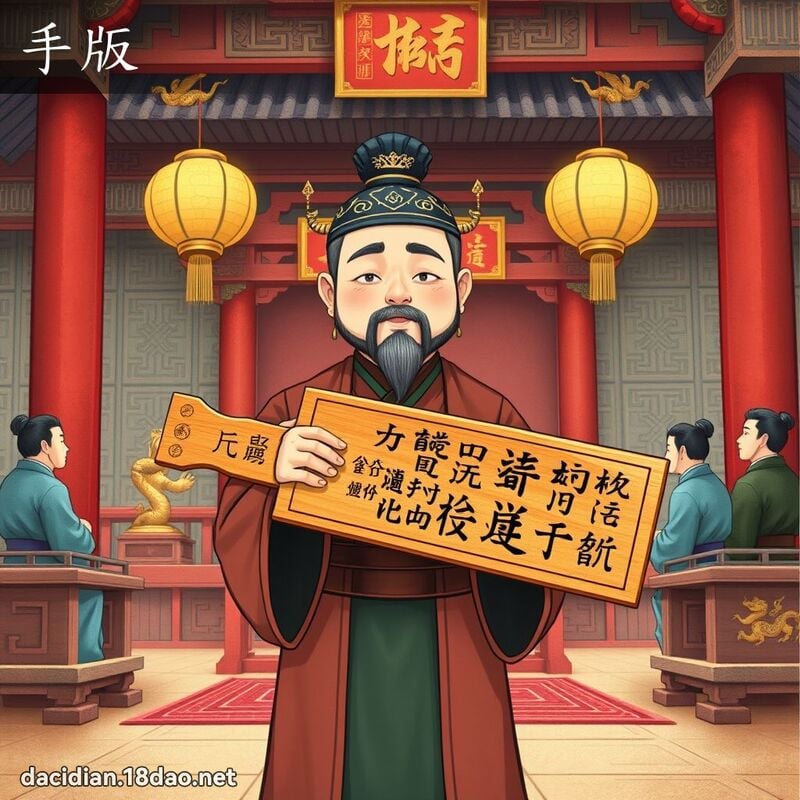 手版 - 国语大辞典配图