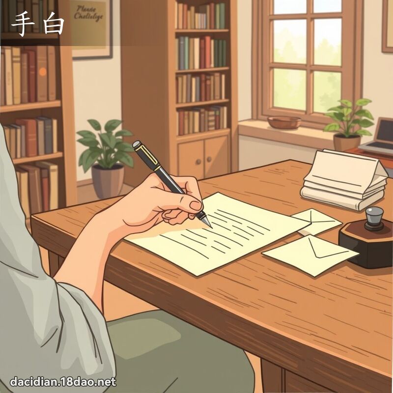 手白 - 國語大辭典配圖