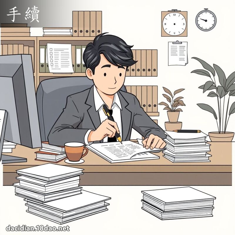 手續 - 國語大辭典配圖