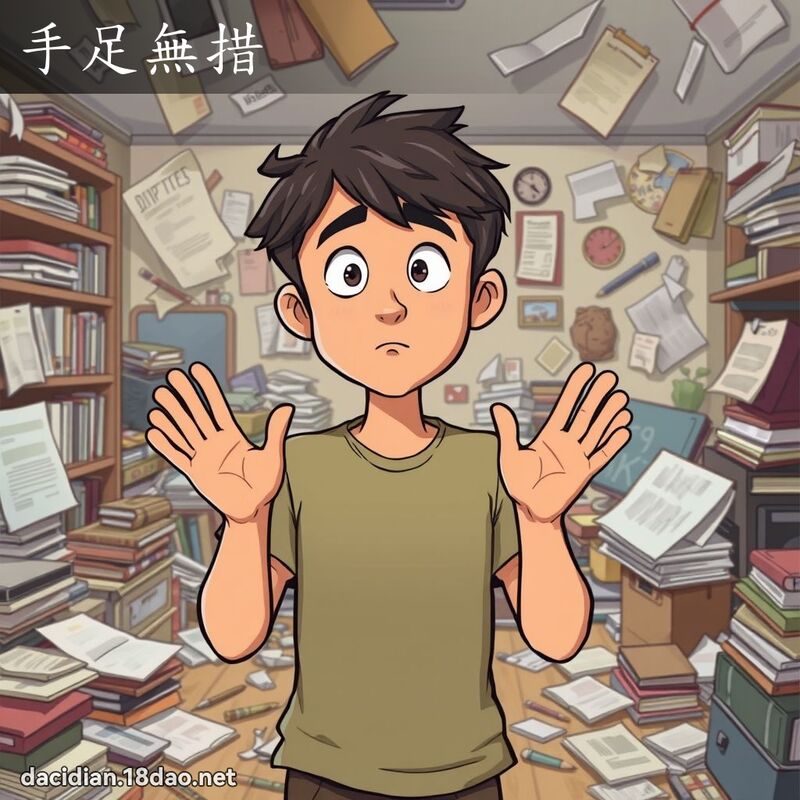 手足無措 - 國語大辭典配圖