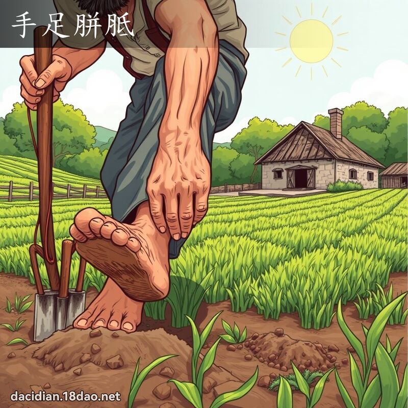 手足胼胝 - 国语大辞典配图