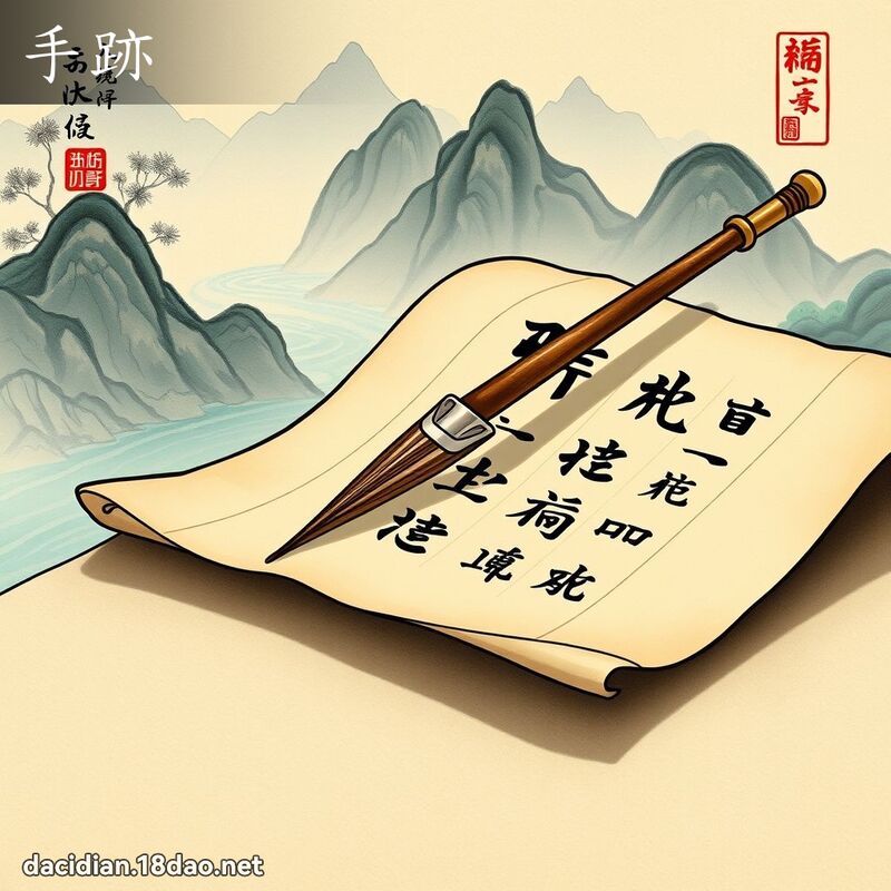 手跡 - 國語大辭典配圖