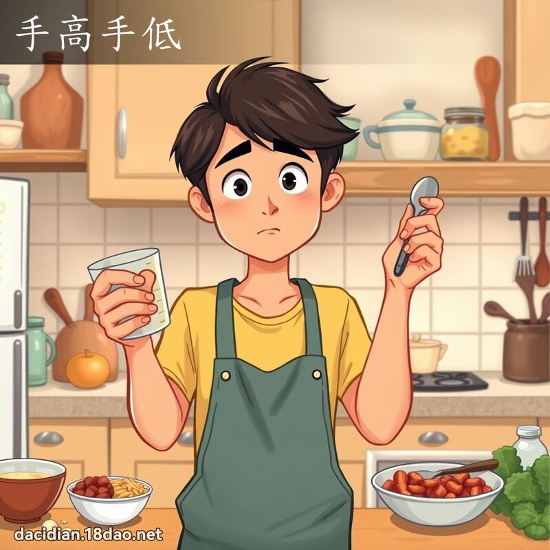 手高手低 - 國語大辭典配圖