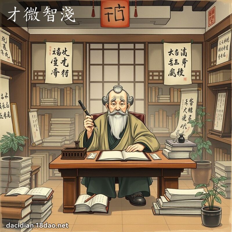 才微智淺 - 國語大辭典配圖