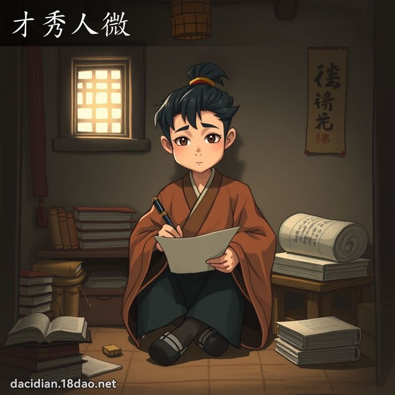 才秀人微 - 国语大辞典配图