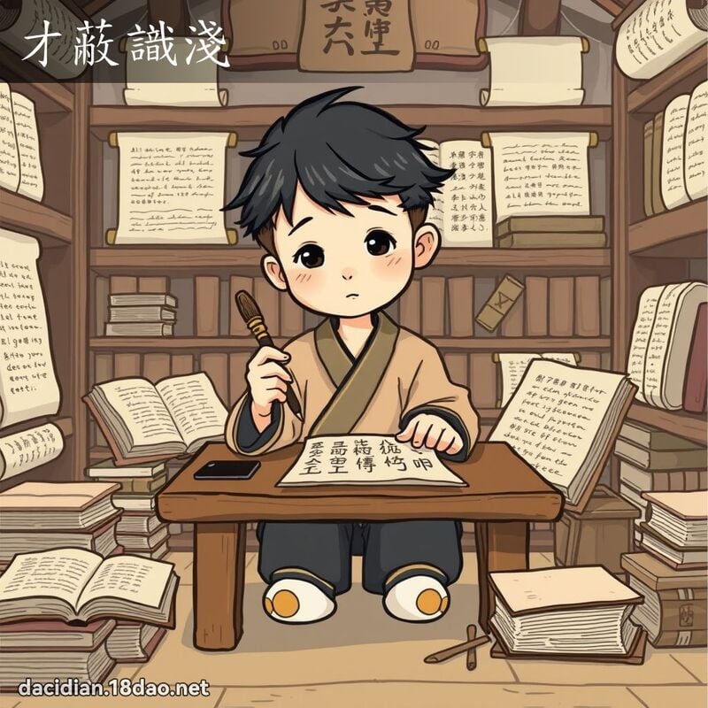 才蔽識淺 - 國語大辭典配圖