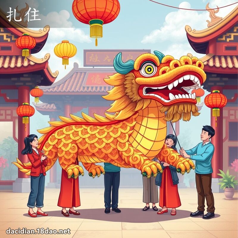扎住 - 国语大辞典配图