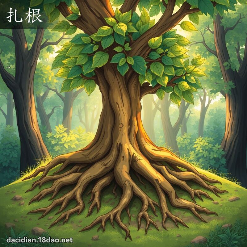 扎根 - 国语大辞典配图