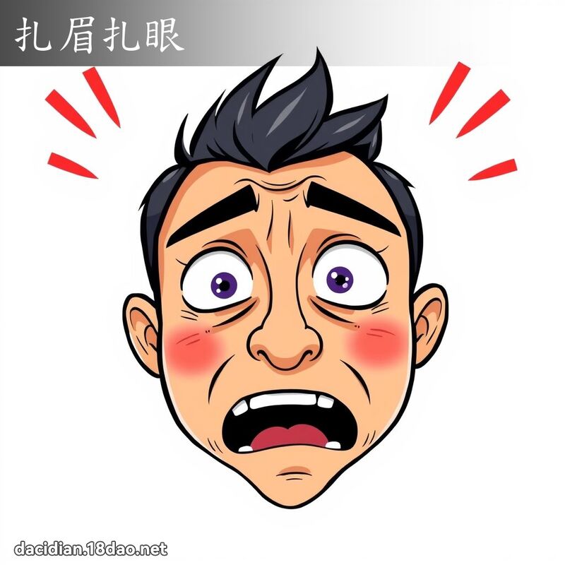 扎眉扎眼 - 国语大辞典配图