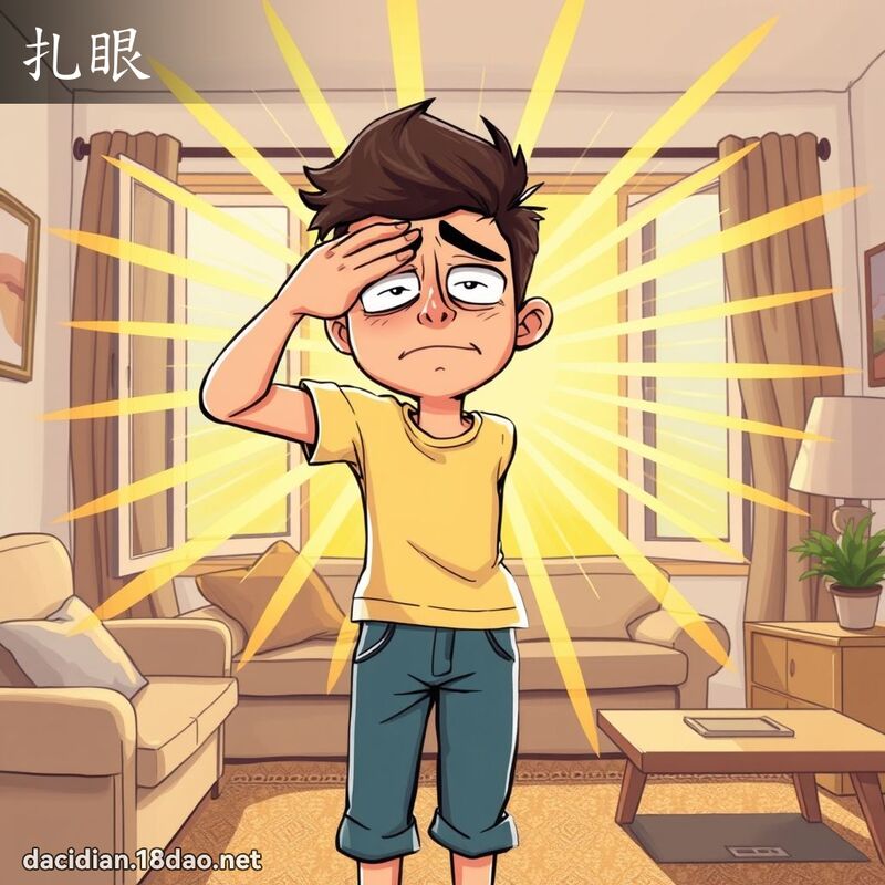 扎眼 - 国语大辞典配图