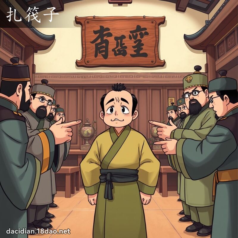 扎筏子 - 国语大辞典配图