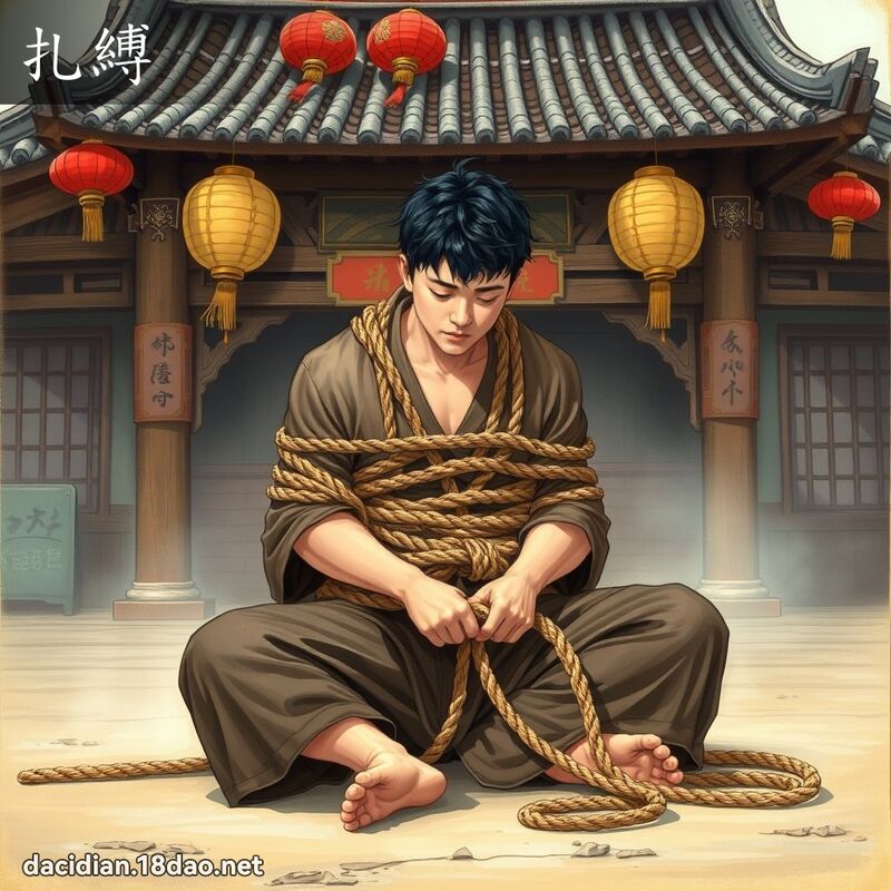 扎缚 - 国语大辞典配图