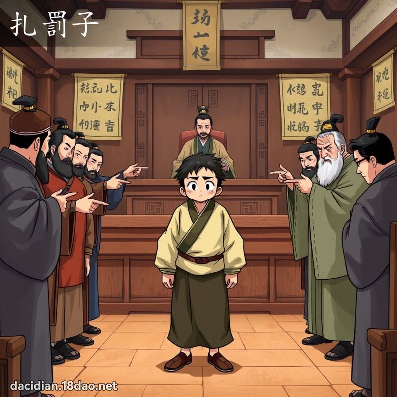 扎罚子 - 国语大辞典配图