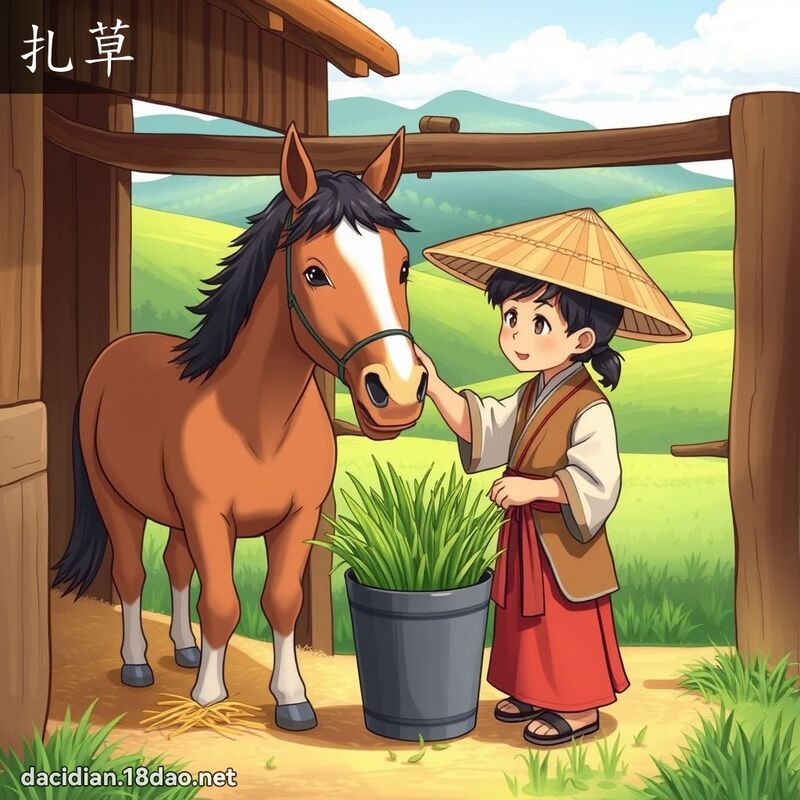 扎草 - 国语大辞典配图