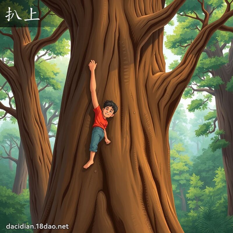 扒上 - 國語大辭典配圖