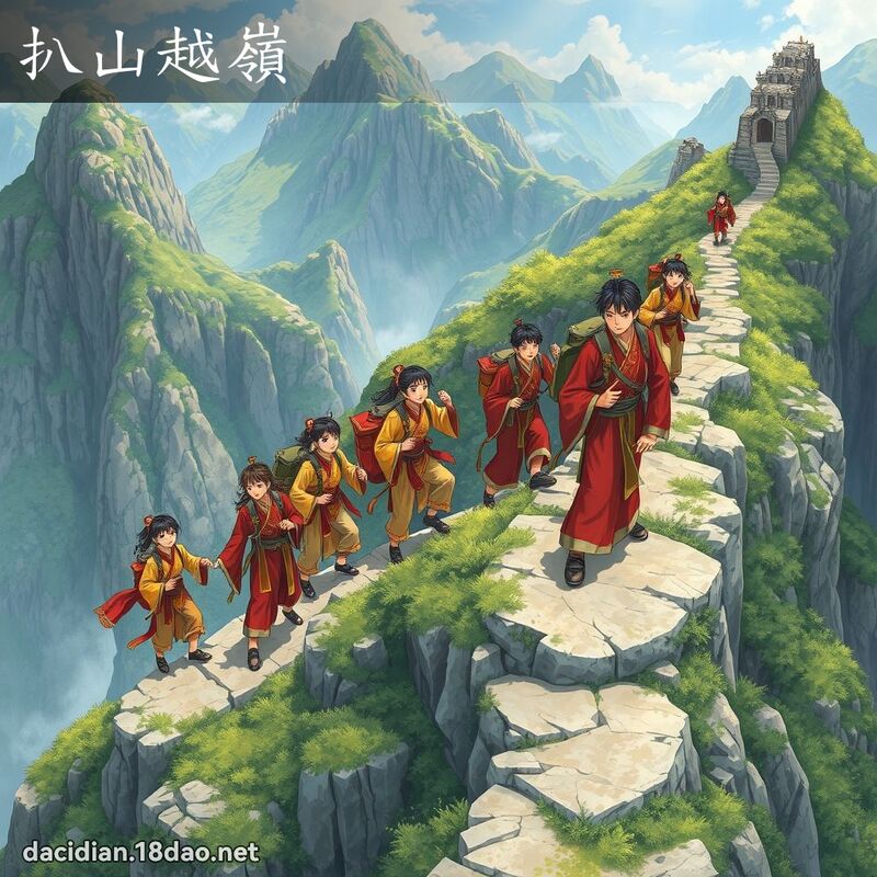 扒山越岭 - 国语大辞典配图