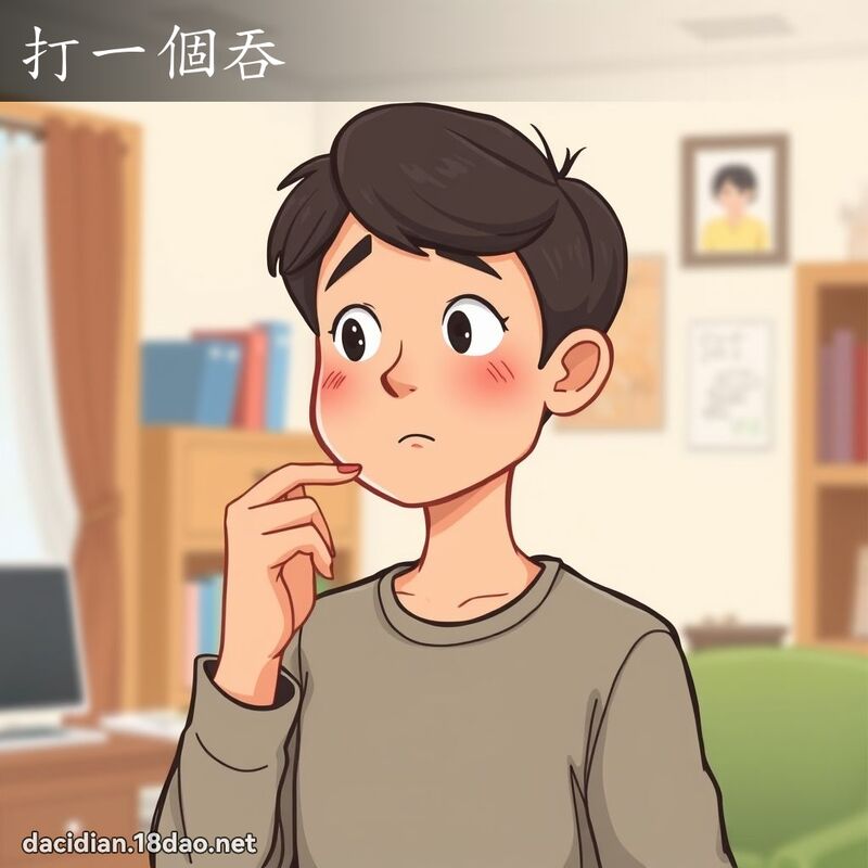 打一個吞 - 國語大辭典配圖