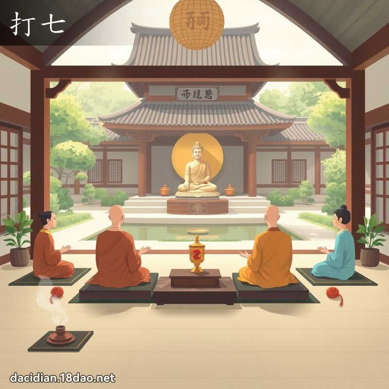 打七 - 國語大辭典配圖