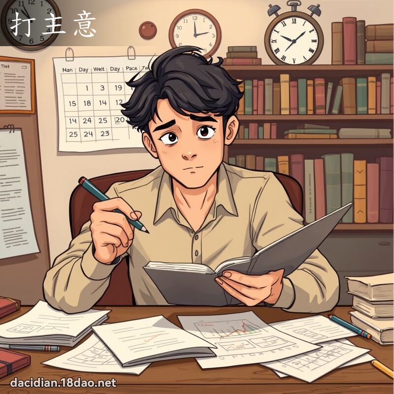 打主意 - 國語大辭典配圖