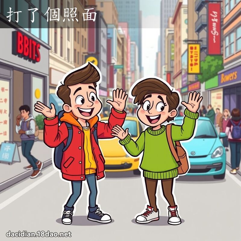 打了個照面 - 國語大辭典配圖