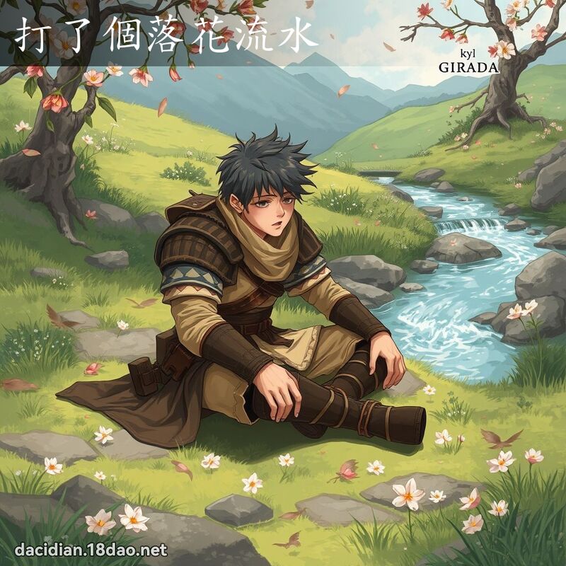 打了个落花流水 - 国语大辞典配图