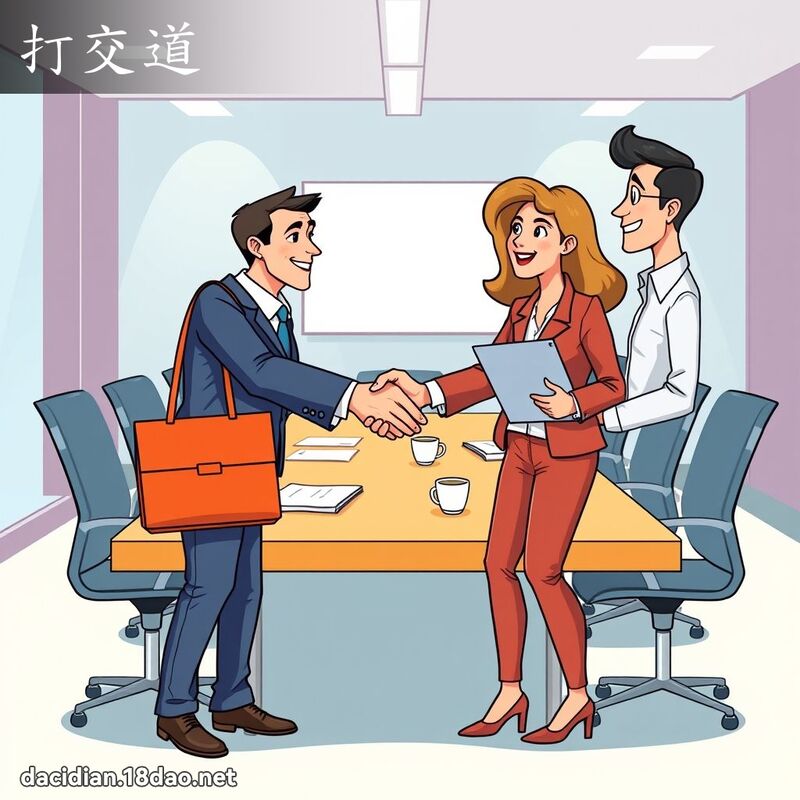 打交道 - 国语大辞典配图