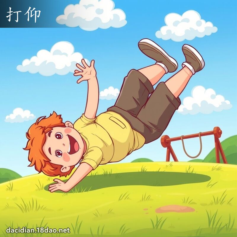 打仰 - 國語大辭典配圖