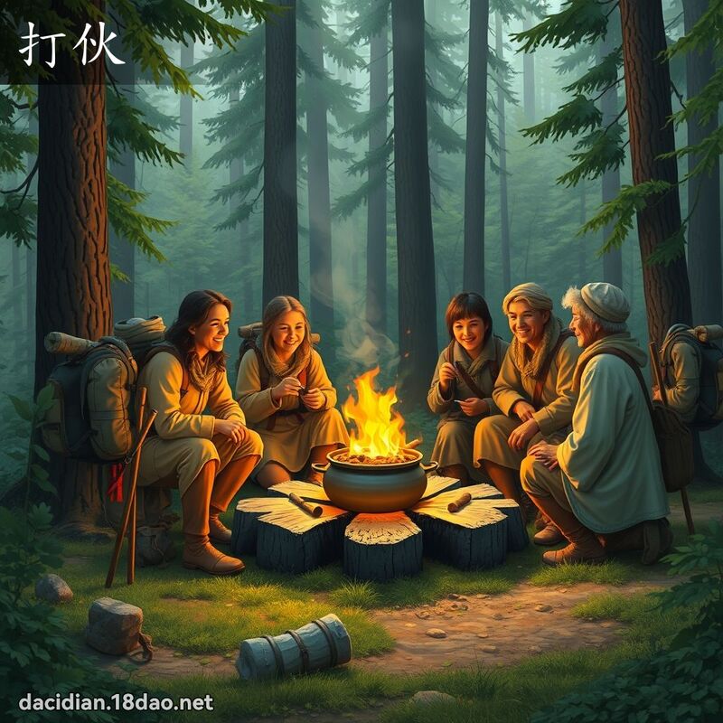 打伙 - 國語大辭典配圖