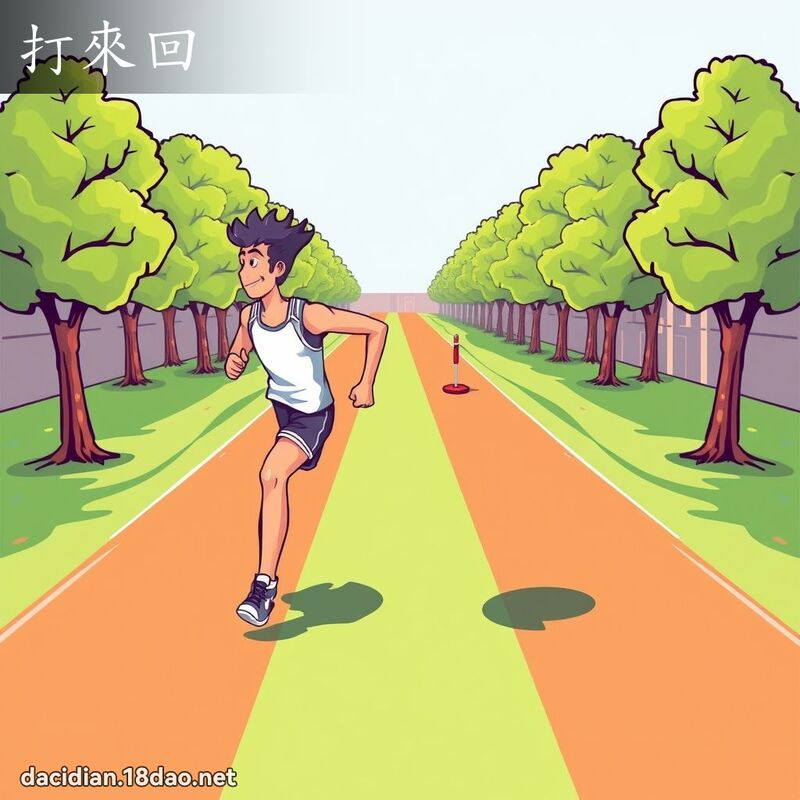 打来回 - 国语大辞典配图