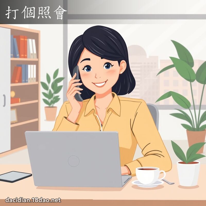 打个照会 - 国语大辞典配图