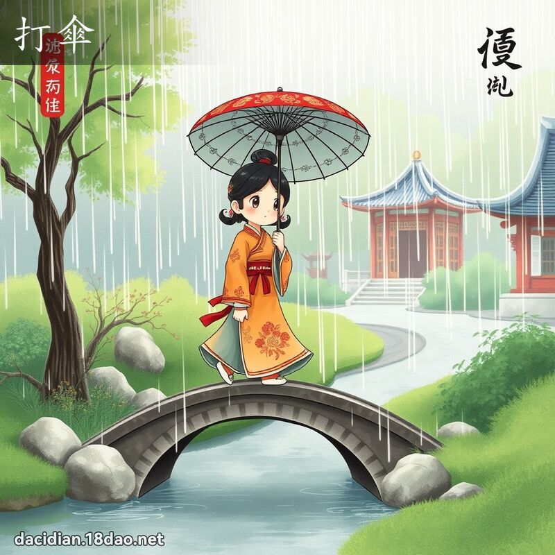 打伞 - 国语大辞典配图