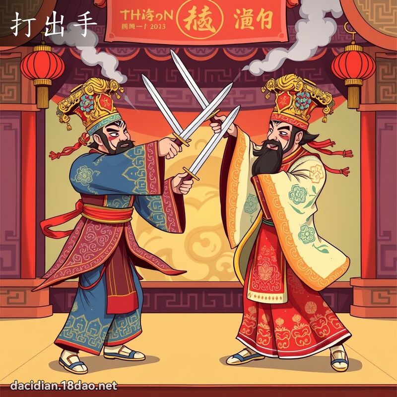 打出手 - 國語大辭典配圖