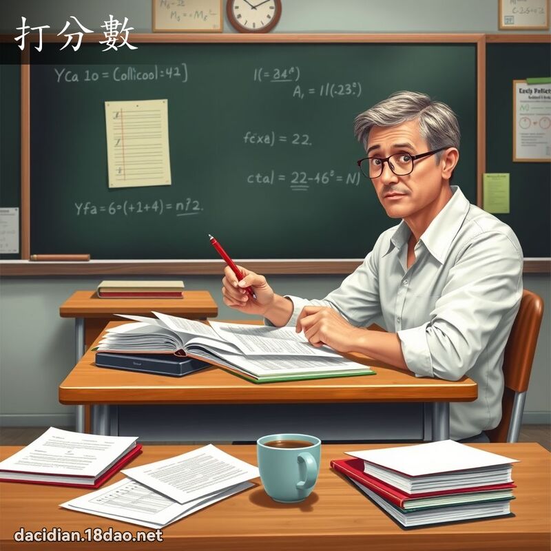 打分數 - 國語大辭典配圖